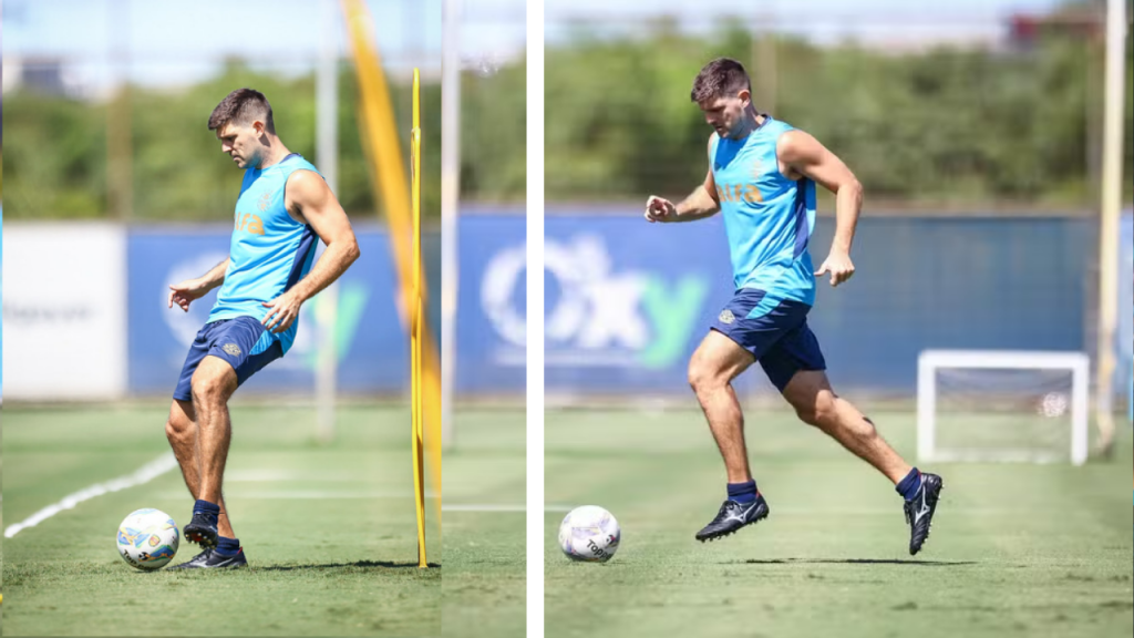 walter kannemann em treino do grêmio