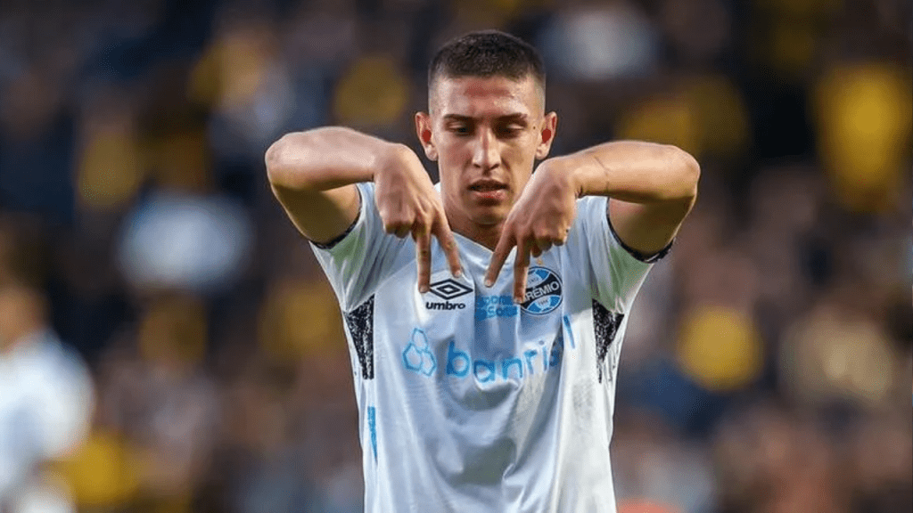 Monsalve comemora gol do Grêmio